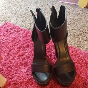 Black platform heels